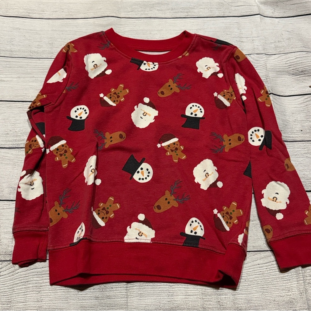 Holiday Time Christmas Characters Red Long Sleeve Sweatshirt size 5T